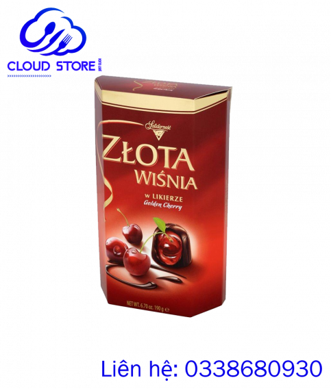 Kẹo socola nhân cherry rượu rum Solidarność - Złota Wiśnia Kẹo socola nhân cherry rượu rum Solidarność - Złota Wiśnia