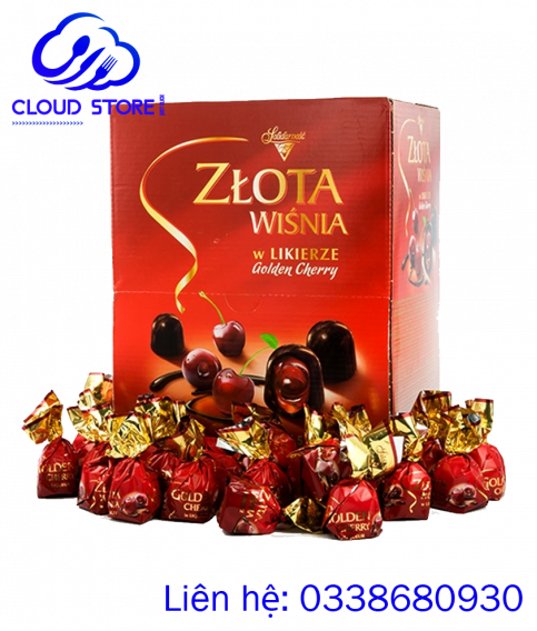 Kẹo socola nhân cherry rượu rum Solidarność - Złota Wiśnia Kẹo socola nhân cherry rượu rum Solidarność - Złota Wiśnia