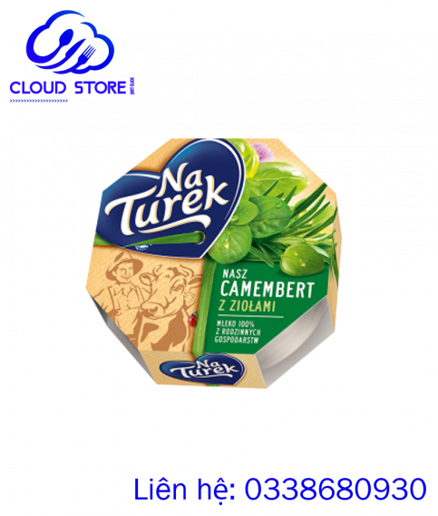 Phô mai NaTurek Nasz Camembert hương vị thảo mộc 120 gram