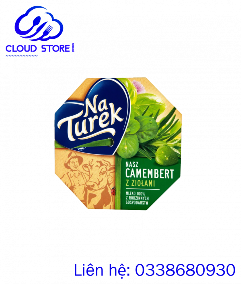 Phô mai NaTurek Nasz Camembert hương vị thảo mộc 120 gram